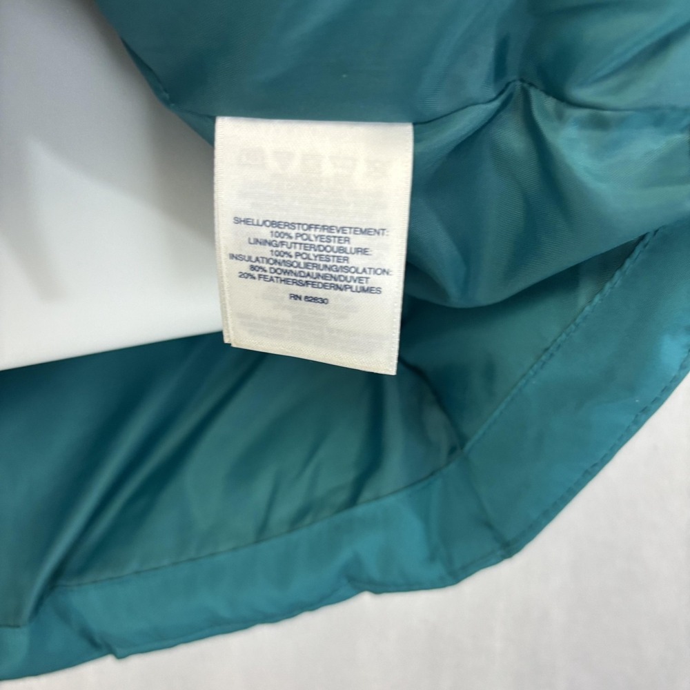 Lands' End Quilted‎ Down Puffer Vest Womens Small Teal Blue Insulated Zip Up - Picture 9 of 16
